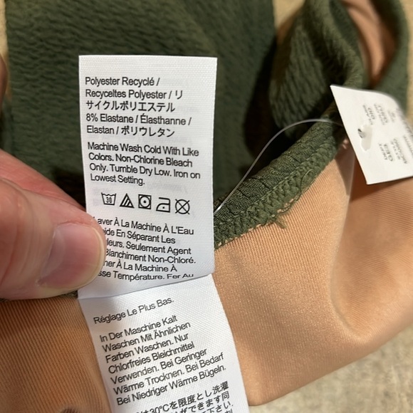 J. Crew High Rise Textured Cheeky Bikini Bottoms Green NWT- Size S - Picture 6 of 11